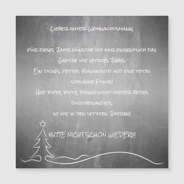 Cher bon Père Noël (Devant)
