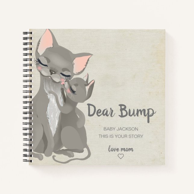 Cher Bump Kitten Keepsaké Journal de grossesse (Devant)