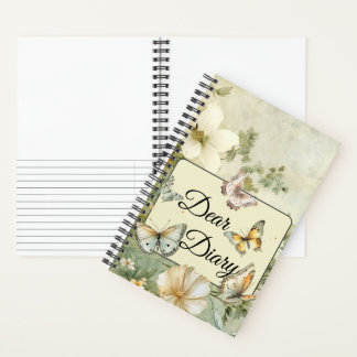 Cher journal Cottagecore Fleurs sauvages et papill