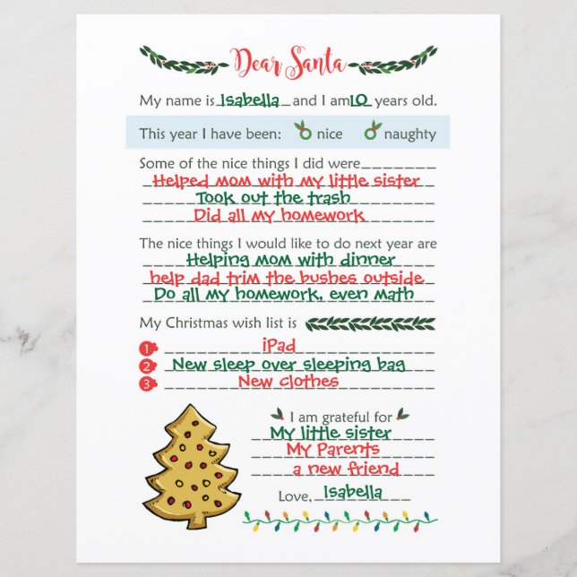 Cher Noël Père Noël (Devant)