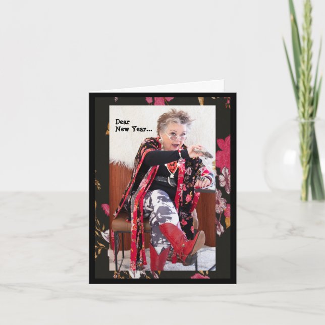 Cher Nouvel An, je t'en prie Carte de vœux (Devant)