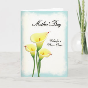 Cher Oma Bouquet de Fleurs Carte