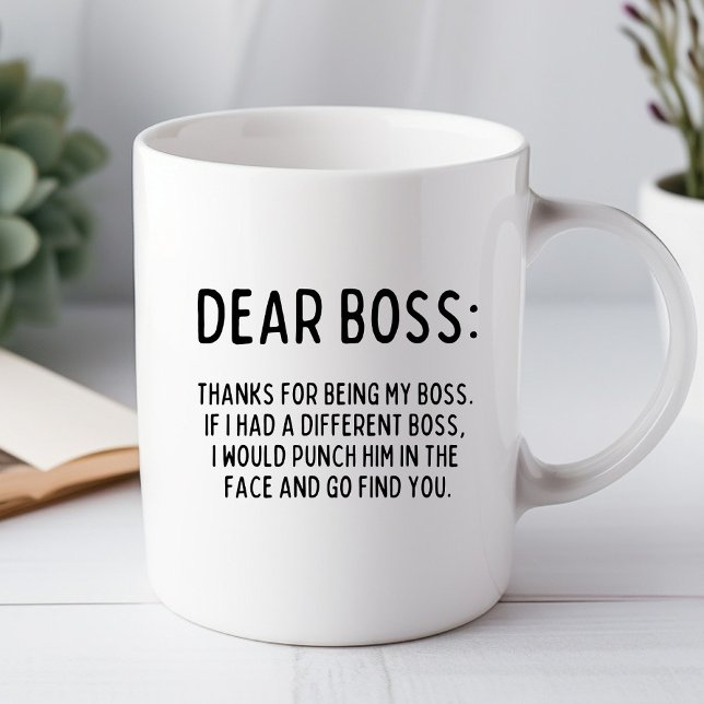 Cher Patron Mug de Bureau Drôle (Créateur téléchargé)