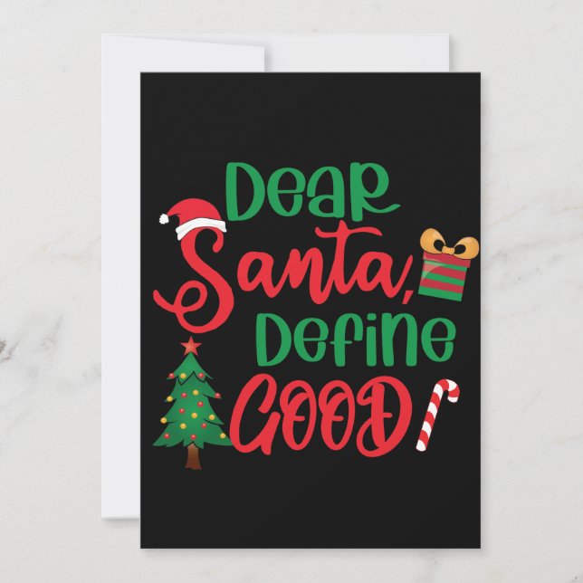 Cher Père Noël Définir bon Noël drôle (Devant)