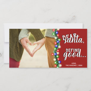 Cher Père Noël Définir Bonne Carte Noël