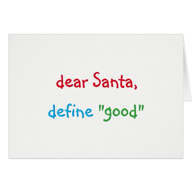 Cher Père Noël Définir de bonnes vacances de Noël  (Devant horizontal)