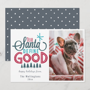 Cher Père Noël Définir une bonne carte de vacances