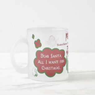 Cher Père Noël givrée Mug - Personnaliser le nom/l