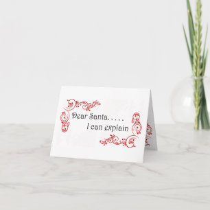 Cher Père Noël je peux expliquer carte pour notes