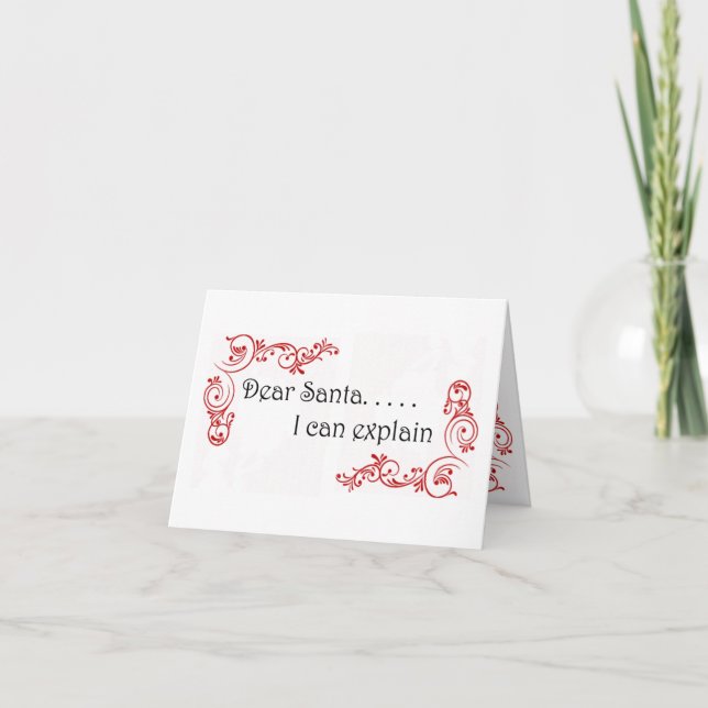 Cher Père Noël je peux expliquer carte pour notes (Devant)
