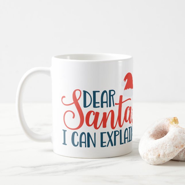Cher Père Noël, je peux expliquer le café Mug (Avec donut)