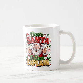 Cher Père Noël Je Peux Expliquer Mug de Noël Drôle