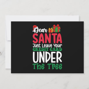 Cher Père Noël laissez simplement votre carte de c