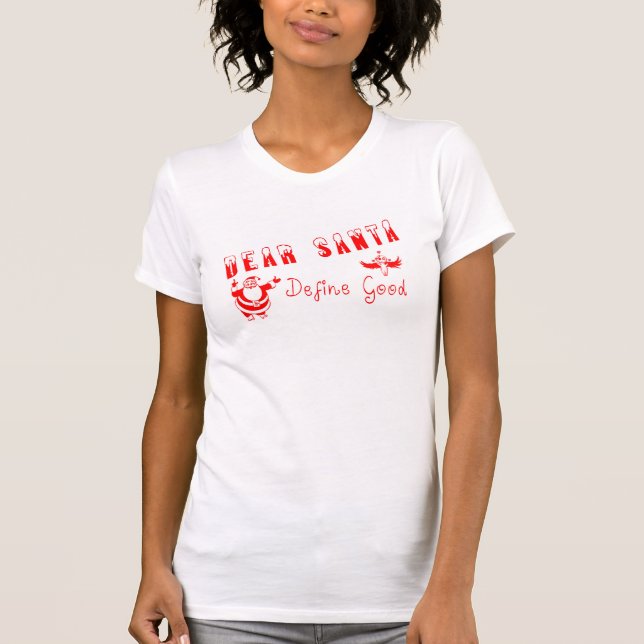 Cher T-shirt à manches courtes pour femmes Santa (Devant)