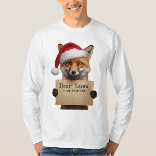 . Cher T-Shirt de Noël avec un chien en tenue de P