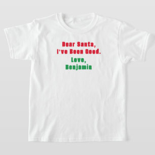 Cher T-shirt Père Noël Kids, Meilleur Comportement