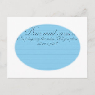 Cher Transporteur de courrier drôle de carte posta