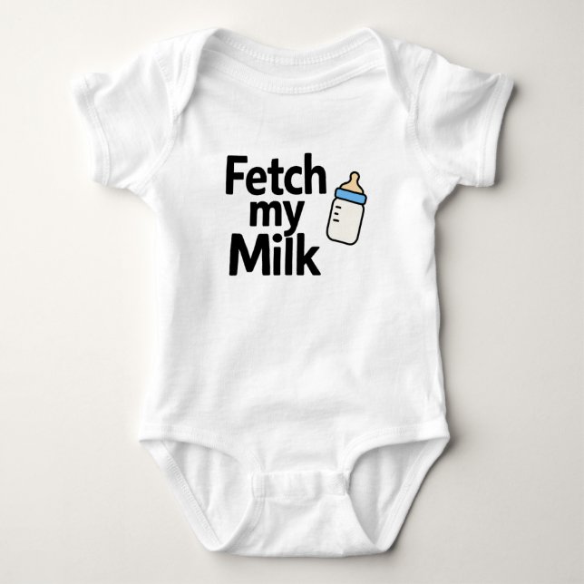 Cherche Mon Lait, Biberon Drôle Body (Devant)