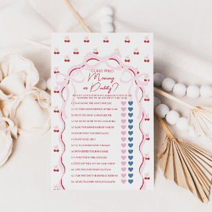 Chercher sur le dessus rose Bow Red Baby shower je