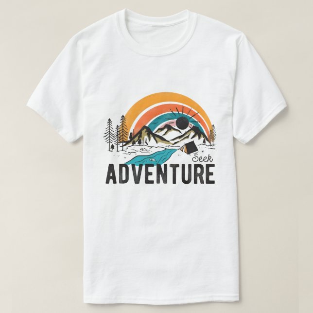 "Chercher un T-shirt graphique d'aventure (Design devant)