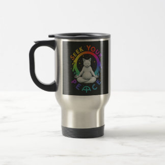 "Cherchez votre paix" Travel Coffee Mug