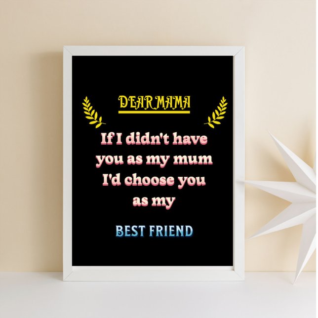 Chère affiche murale de maman (Créateur téléchargé)