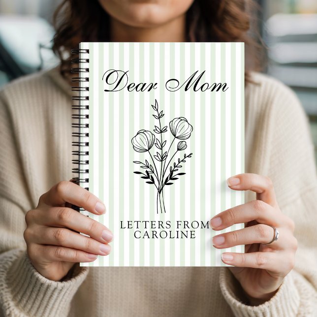 Chère Maman | Journal de gratitude personnalisé po (personalized mama notebook gift, mothers day journal gift mom, birthday gift journal for mom)