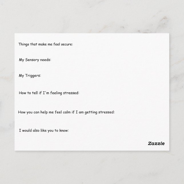 Chères cartes d'enseignant (Dos)