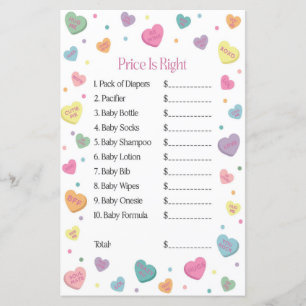 Chérie Candy Prix est le bon Baby shower jeu