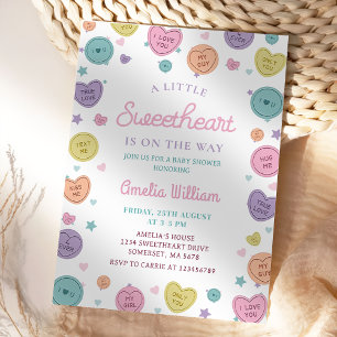 Chérie Candy Valentine Baby shower Invitation