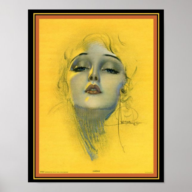 "Cherie" Déco Imprimer- Rolf Armstrong (1929) 11 x (Devant)