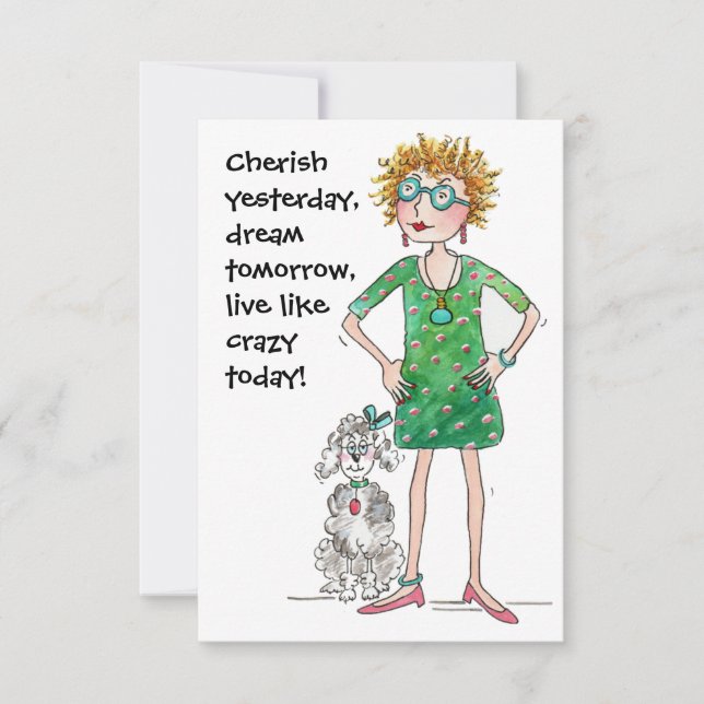 Cherish hier, rêve demain, vivez comme un fou (Devant)