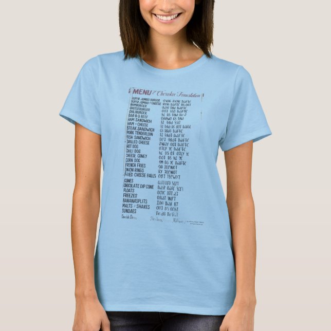 Cherokee Menu T-shirt (Devant)