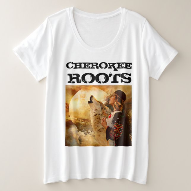 CHEROKEE RACINE LADIES PLUS TAILLE T-shirt (Design devant)