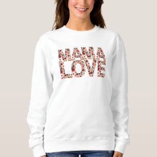 Cherries Mama Love Typographie Sweatshirt