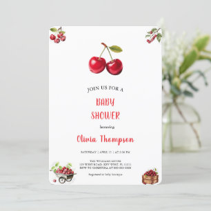 CHERRY BABYSHOWE INVITATION