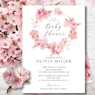 Cherry Blossom Délice Baby shower Invitation