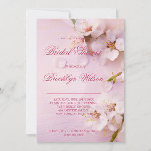 Cherry Blossom Élégante Invitations de douche nupt