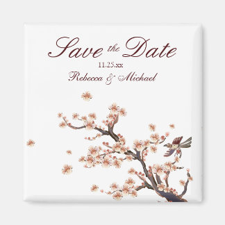 Cherry Blossom Enregistrer la date Mariage Magnets
