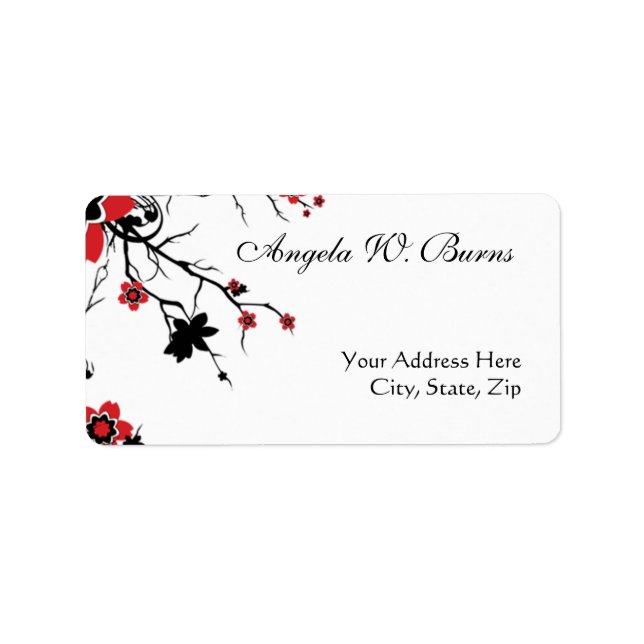 Cherry Blossom Étiquettes de adresse personnalisés (Devant)