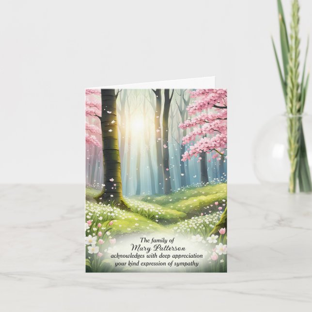 Cherry Blossom Forêt Sympathie Merci (Devant)