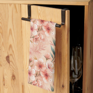 Cherry Blossom Imprimer Serviette de cuisine
