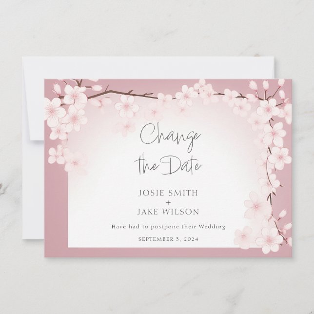 Cherry Blossom Jolie bordure Modifier la carte Dat (Devant)