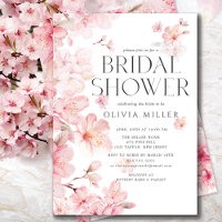 Cherry Blossom Plaisir Bridal Shower Invitations