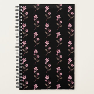 Cherry Blossom Planner - Motif noir