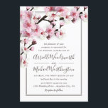 Cherry Blossom rose blanc mariage Invitations<br><div class="desc">Cherry Blossom Rose White Wedding Invitations - présente un jeu de couleurs de brun foncé, rose et blanc avec script moderne et fontes san serif Le design comporte également assortis brun foncé double bordure sur le devant avec des monogrammes à l'arrière de chaque invitation. Visitez le lien complet de la...</div>