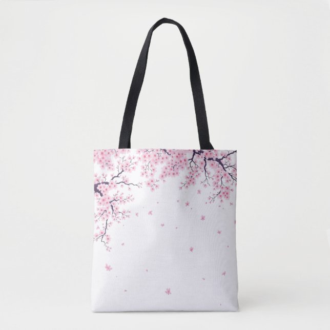 Cherry Blossom Sakura Japanese Art Tote Bag (Devant)