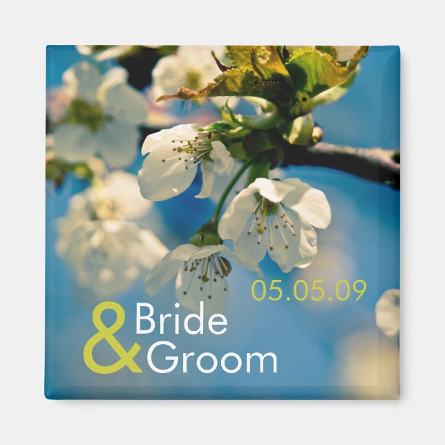 Cherry Blossom ・ Save the Date Magnet (Devant)