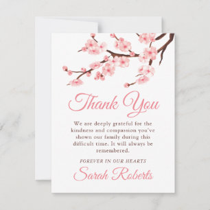 Cherry Blossom Sympathy Merci Carte de note