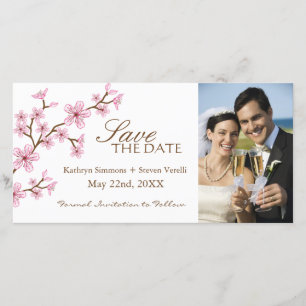 Cherry Blossoms Enregistrer La Date Invitation